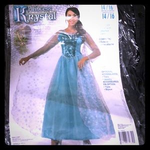 Elsa style Princess Halloween dress w/ wig
